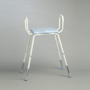 Pu Moulded Stool Adj Height With Arms - Eden Mobility