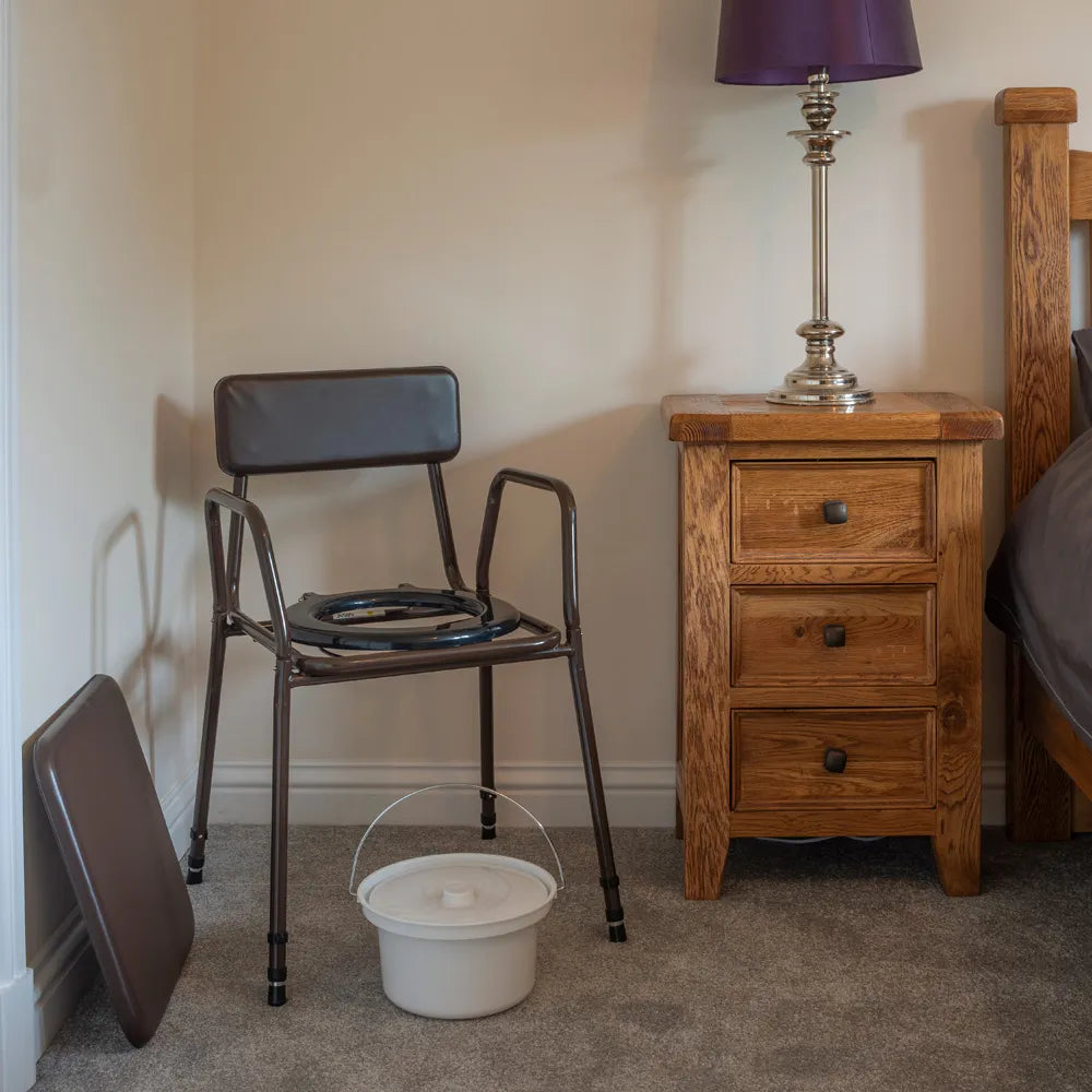 Commode - Adj Height & Detach Arms - Eden Mobility