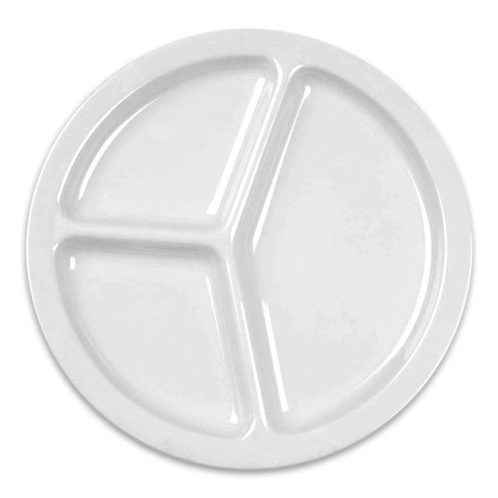 Melamine Portion Plate - White - Eden Mobility