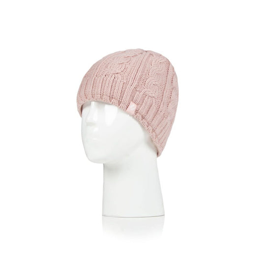 Ladies Ivie Cable Hat Dsk Pnk - Eden Mobility