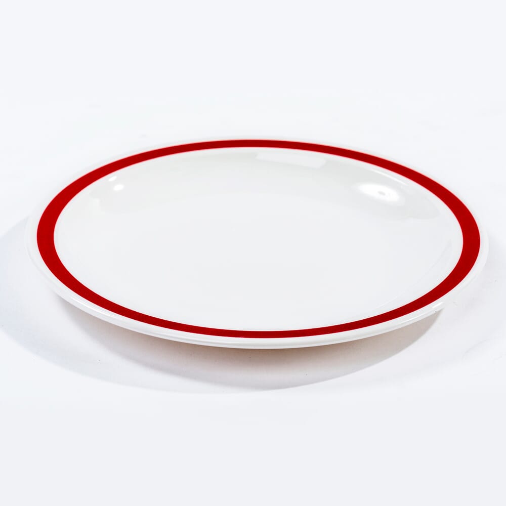 Red Rim Plate Large - Eden Mobility