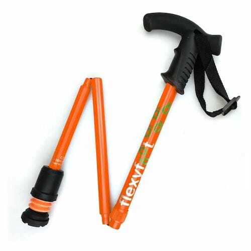 Flexyfoot Folding Stick - Orange (Derby) - Eden Mobility