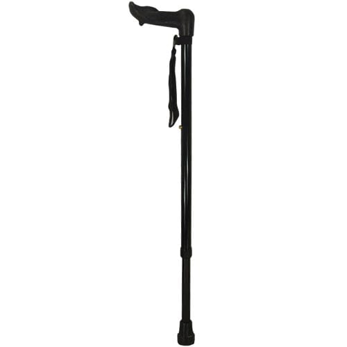 Black Comfy Grip Walking Stick - Right H - Eden Mobility