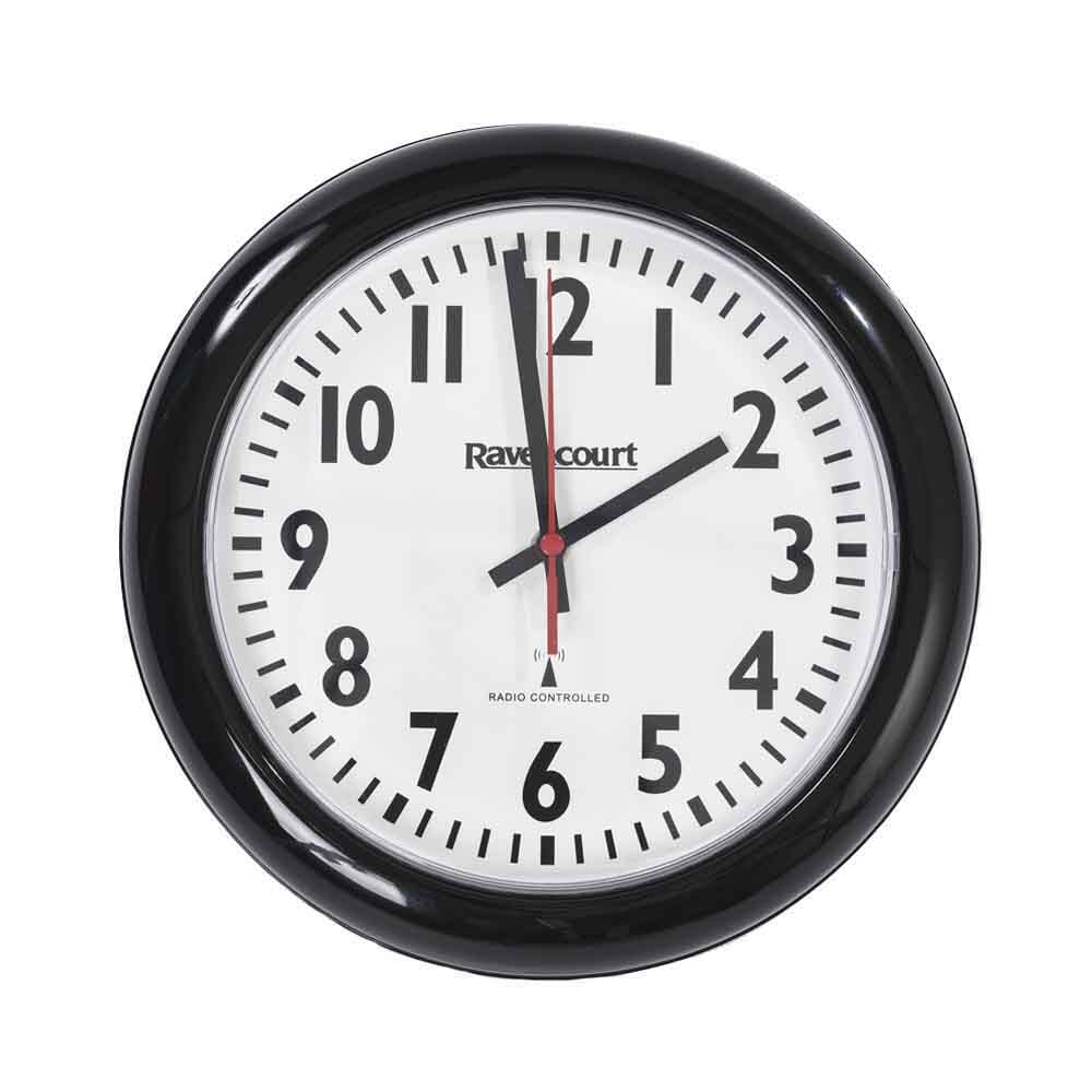 Radio Controlled Wall Clock Black 8 - Eden Mobility