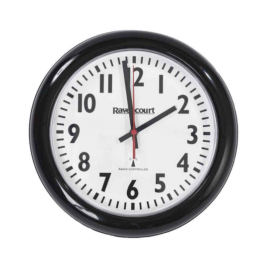 Radio Controlled Wall Clock Black 8 - Eden Mobility