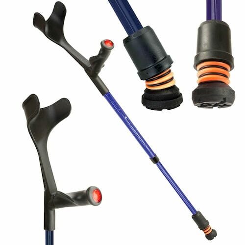 Flexyfoot Oc C Grip Fixed Crutch Blue L - Eden Mobility