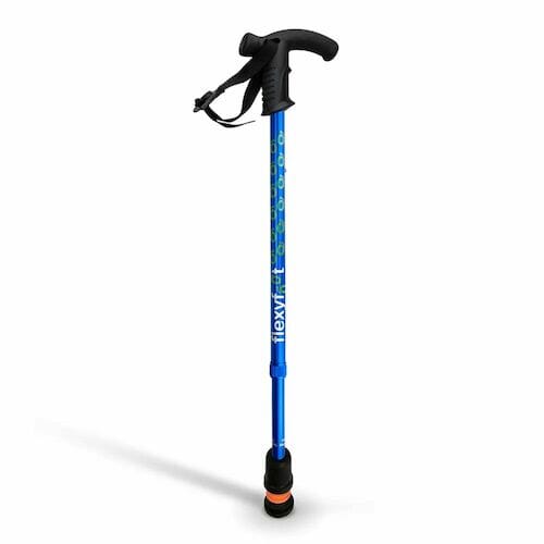 Flexyfoot Telescopic Stick - Blue (Derby - Eden Mobility