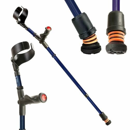 Flexyfoot Cc C Grip D-Adj Crutch Blue L - Eden Mobility