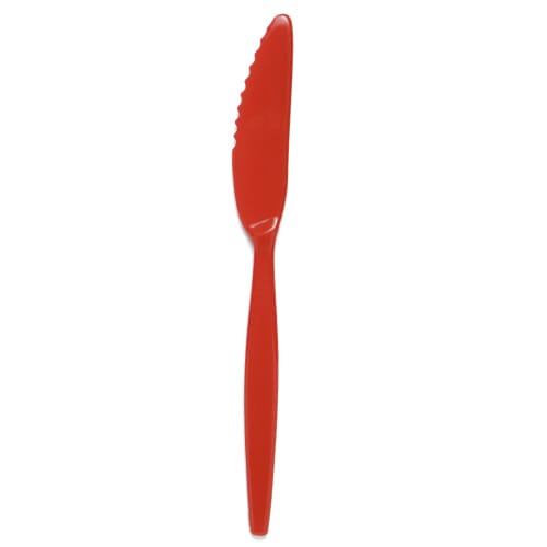 Antibacterial Plastic Knife - Red - Eden Mobility