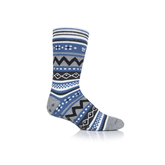 Mens Hh Soul Warm Socks Grey/Blu 6-11 - Eden Mobility