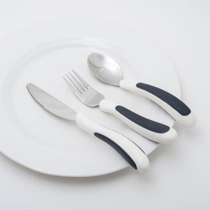 Kura Care Black And White Cutlery Set - Eden Mobility