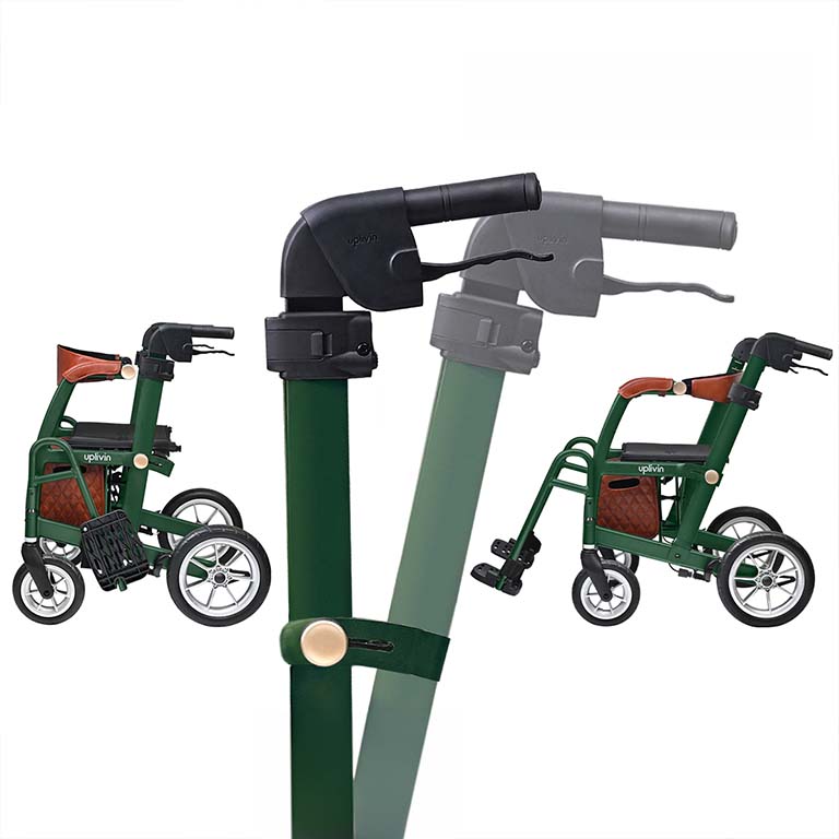 Uplivin Glide 2-in-1 Rollator & Wheelchair