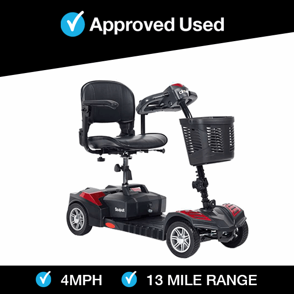 Drive Scout Scooter in Red Approved Used banner