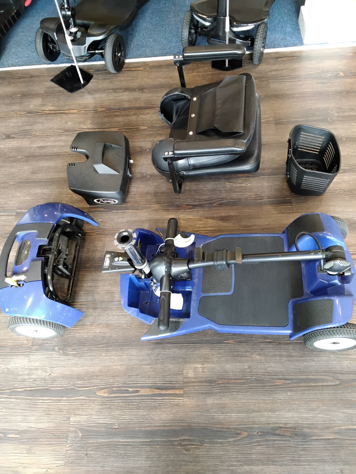 Pride Apex Lite in Blue | Refurbished Mobility Scooter Matlcok