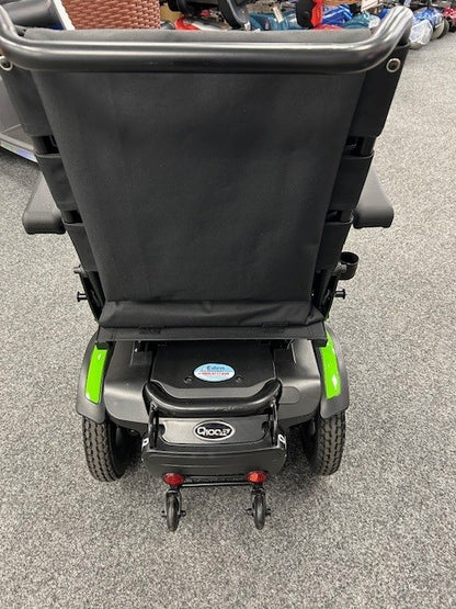 Back of the Quickie Q100 R mobility scooter in showroom