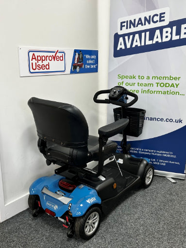 Rascal vista angle rear view (blue) - Eden Mobility