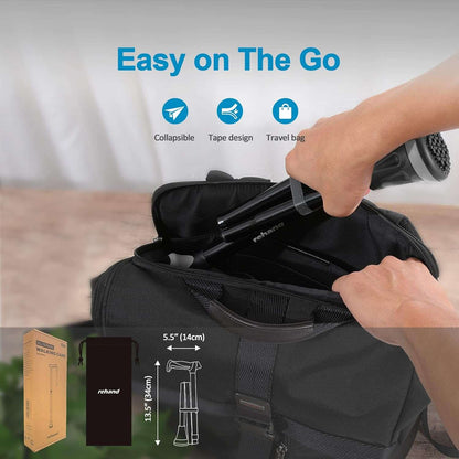 Rehand Height Adjustable, Folding Walking Stick | Air Cushion & Wide Base - Eden Mobility