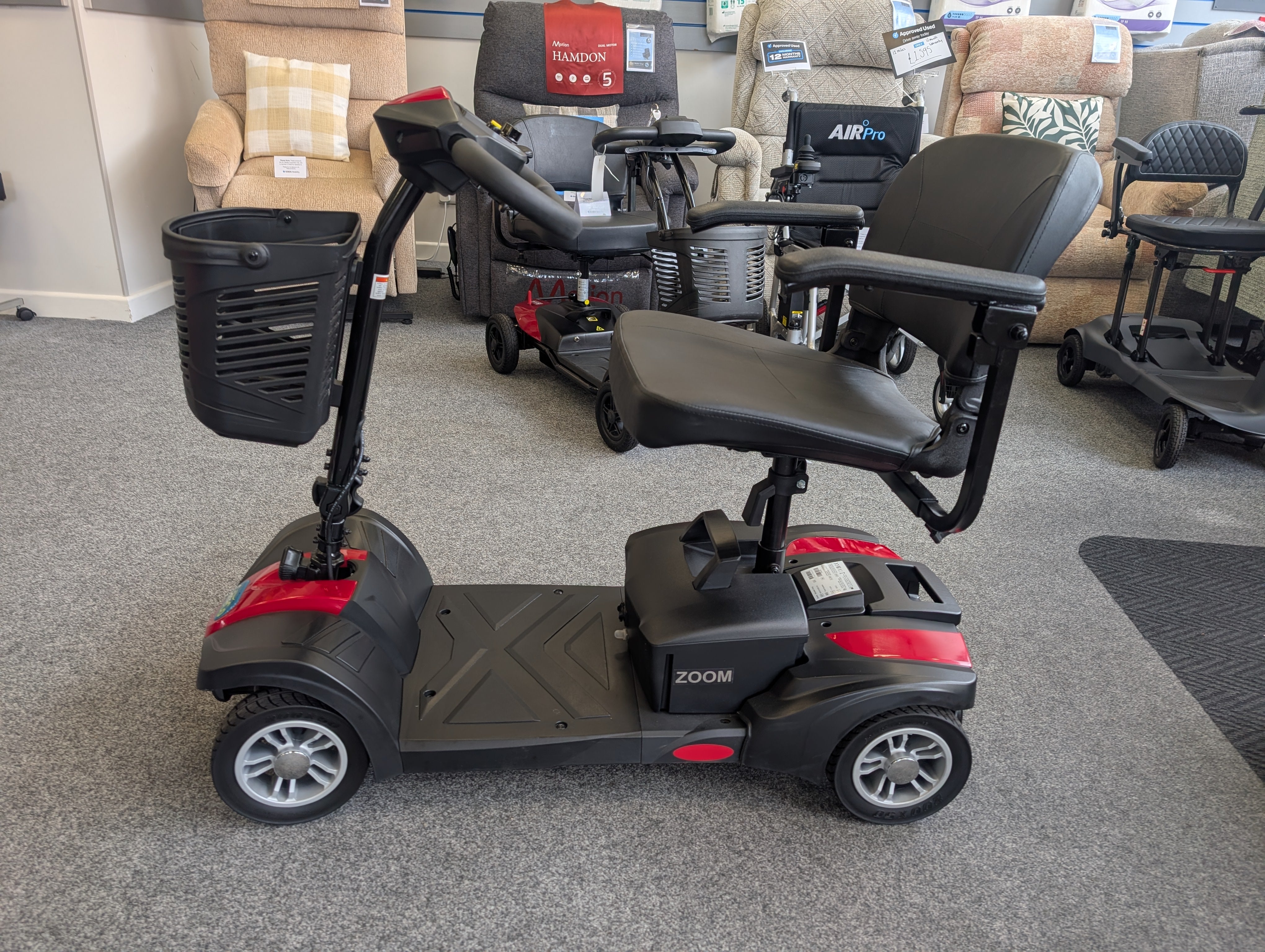 Careco Zoom in Red | Refurbished Mobility Scooter Oldham