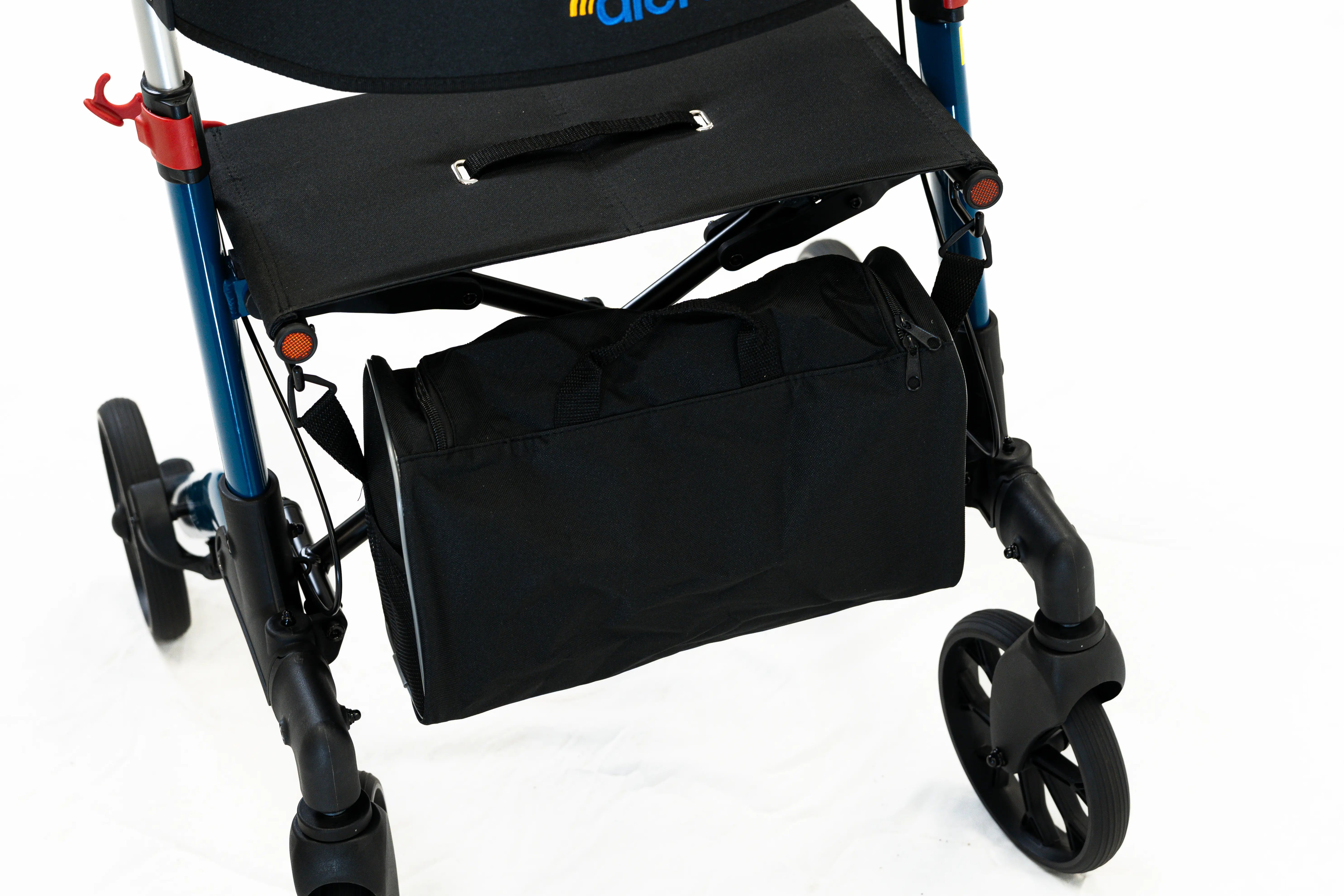 Alerta Four-Wheel Aluminium Rollator with Seat and Bag