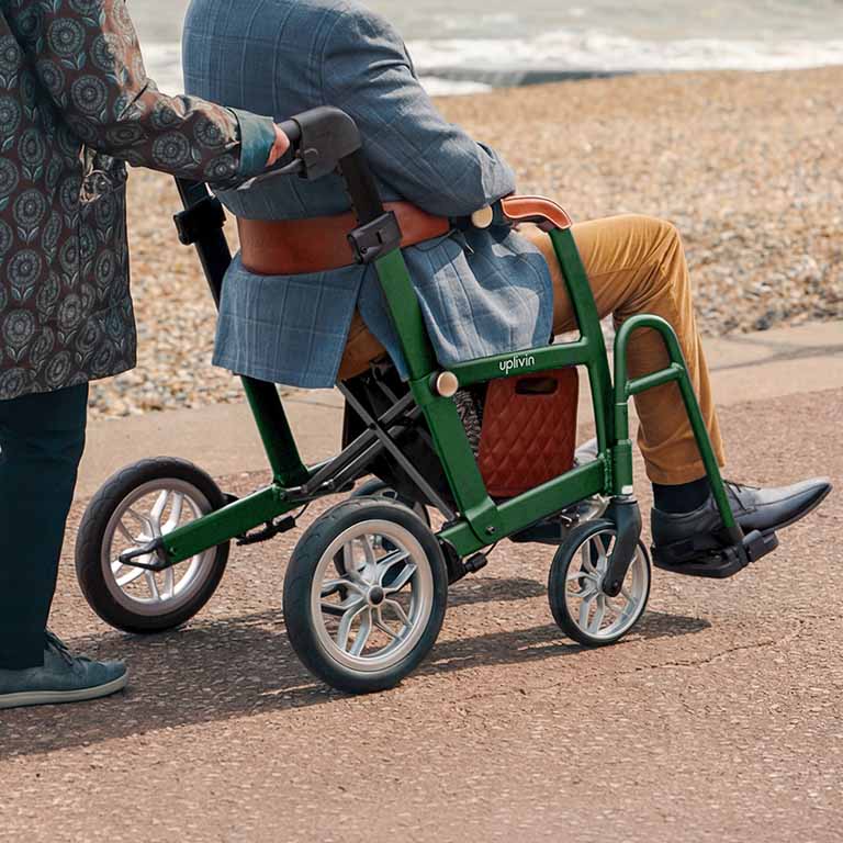 Uplivin Glide 2-in-1 Rollator & Wheelchair
