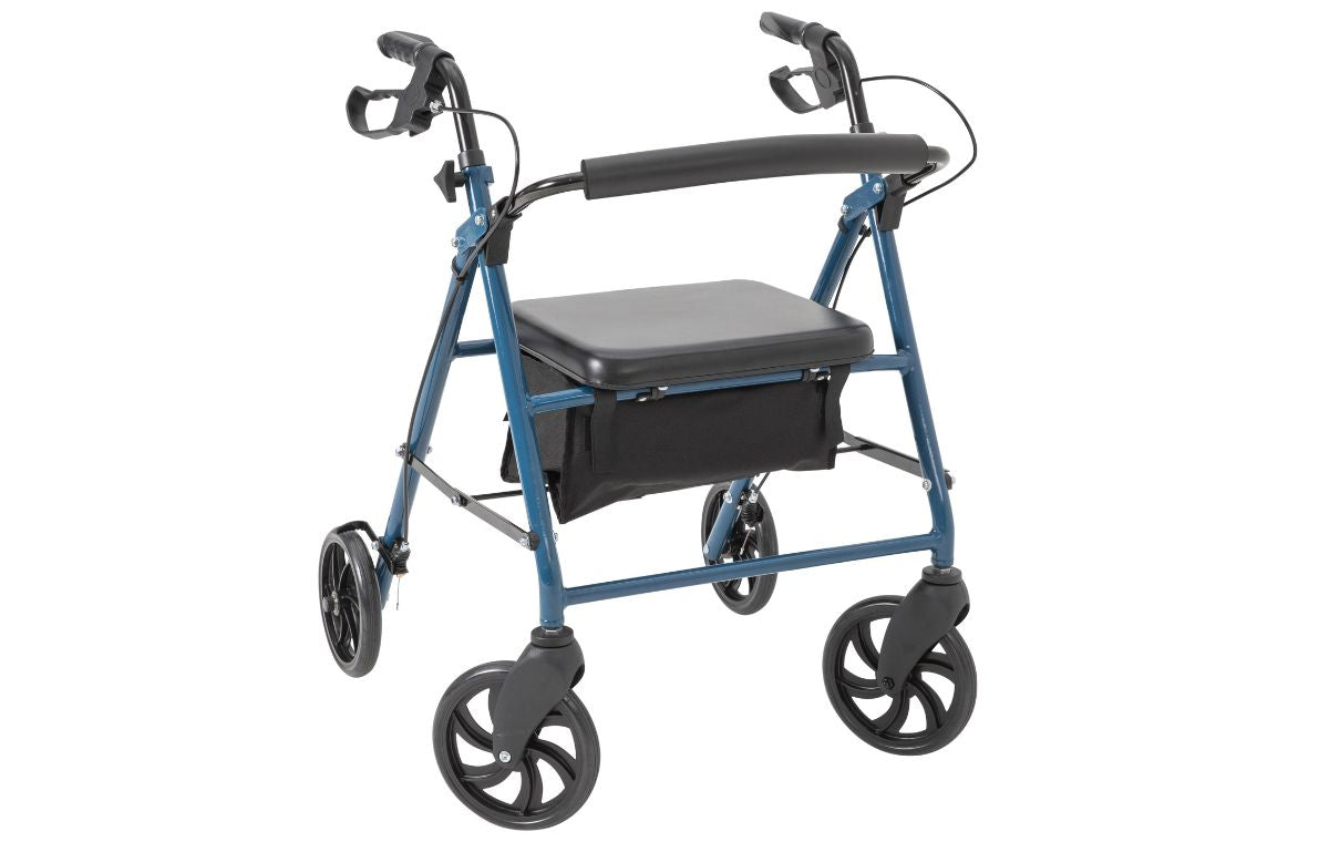 Alerta Four-Wheeled Rollator with Solid Back - Eden Mobility