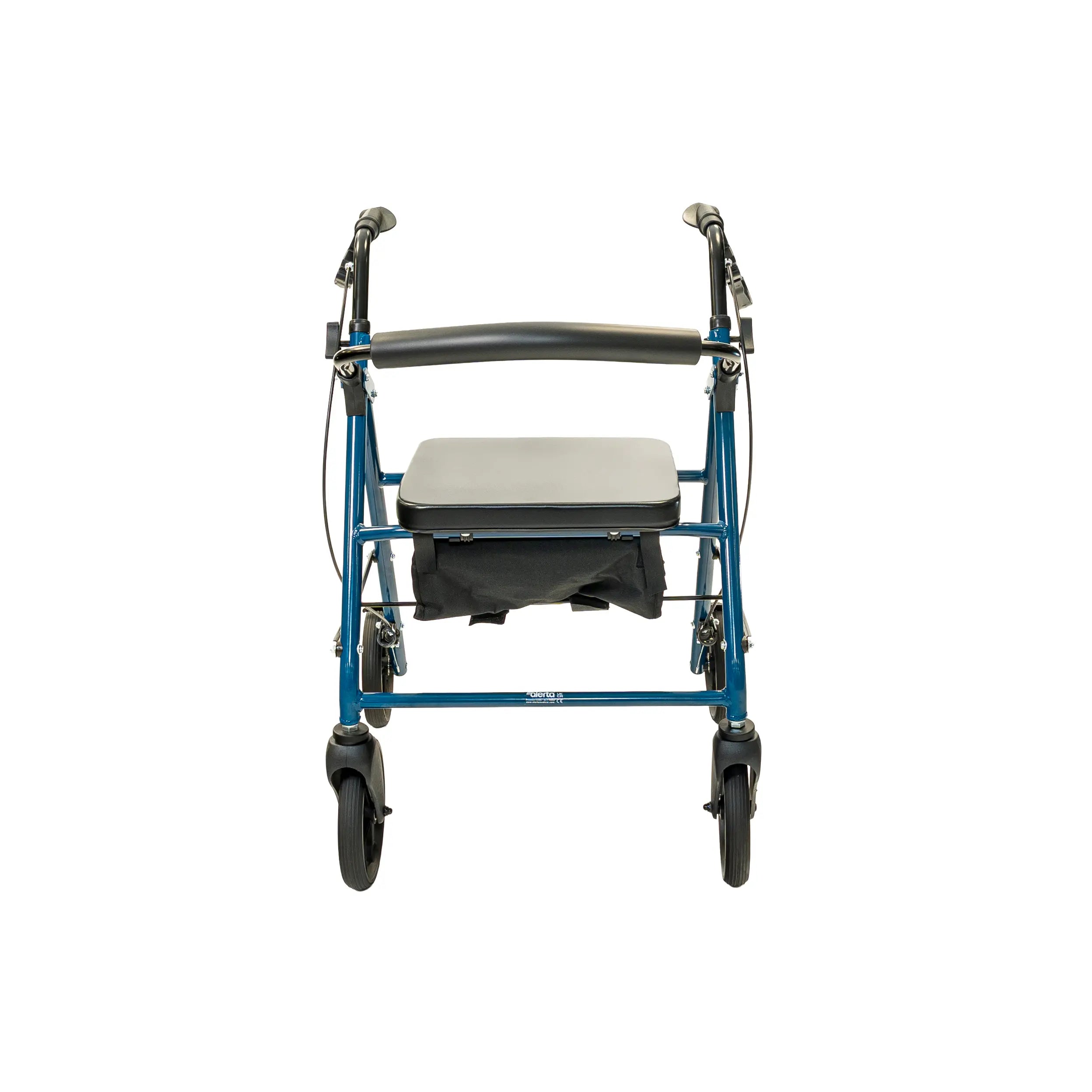 Alerta Four-Wheeled Rollator with Solid Back