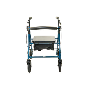 Alerta Four-Wheeled Rollator with Solid Back