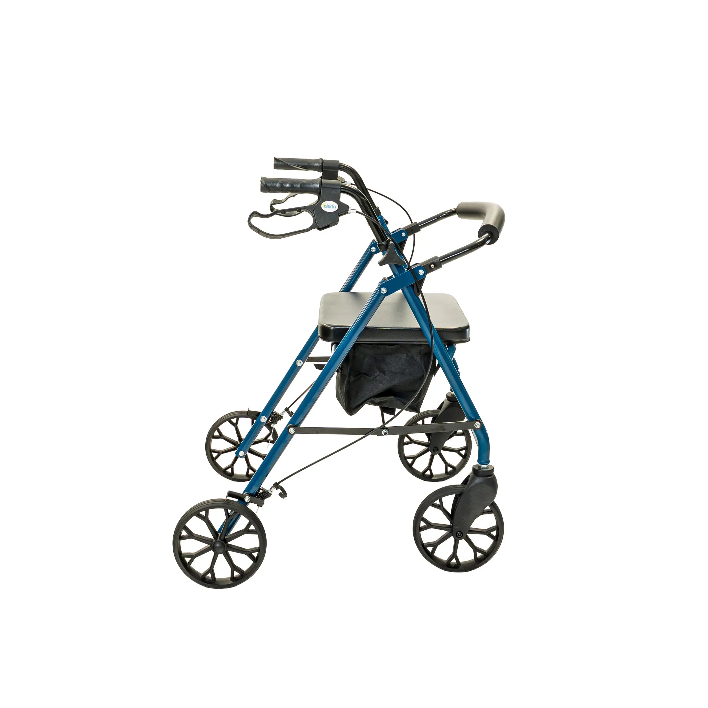 Alerta Four-Wheeled Rollator with Solid Back