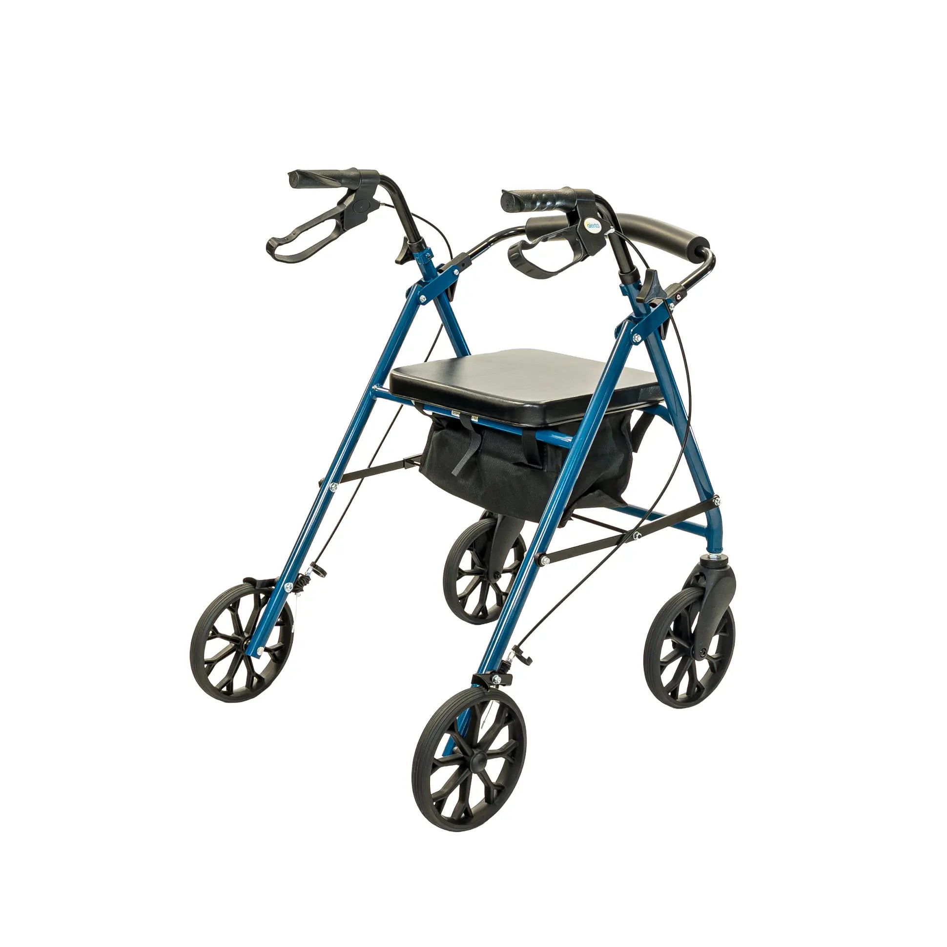 Alerta Four-Wheeled Rollator with Solid Back