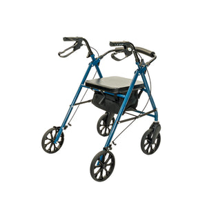 Alerta Four-Wheeled Rollator with Solid Back
