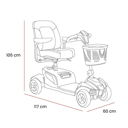 The Eden Essential Aura 4mph Boot Mobility Scooter