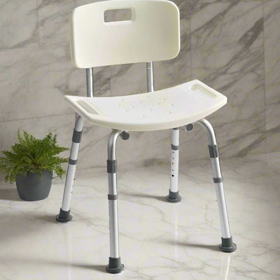 Deluxe Aluminium Adjustable Bath Bench With Back - Eden Mobility