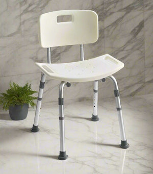 Deluxe Aluminium Adjustable Bath Bench With Back - Eden Mobility
