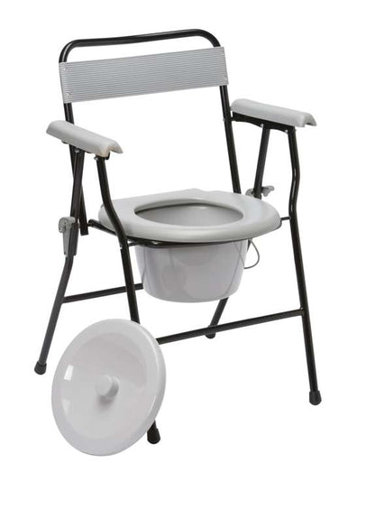 Sturdy Steel Folding Commode