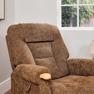 Eden Calgary Riser Recliner |  Dual Motor - Chocolate Chenille