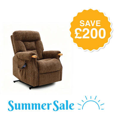 Eden Calgary Riser Recliner |  Dual Motor - Chocolate Chenille