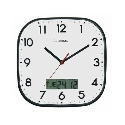 Clear Time, Day & Date Wall Clock
