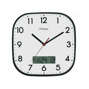 Clear Time, Day & Date Wall Clock
