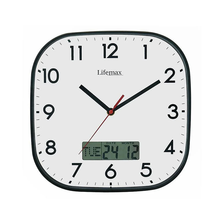Clear Time, Day & Date Wall Clock