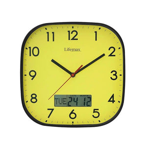 Clear Time, Day & Date Wall Clock