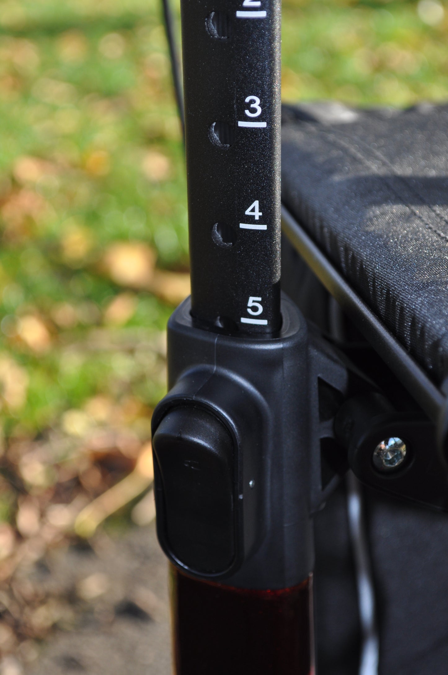 ABLE2 Titan Carbon Rollator In Red Height Adjustable