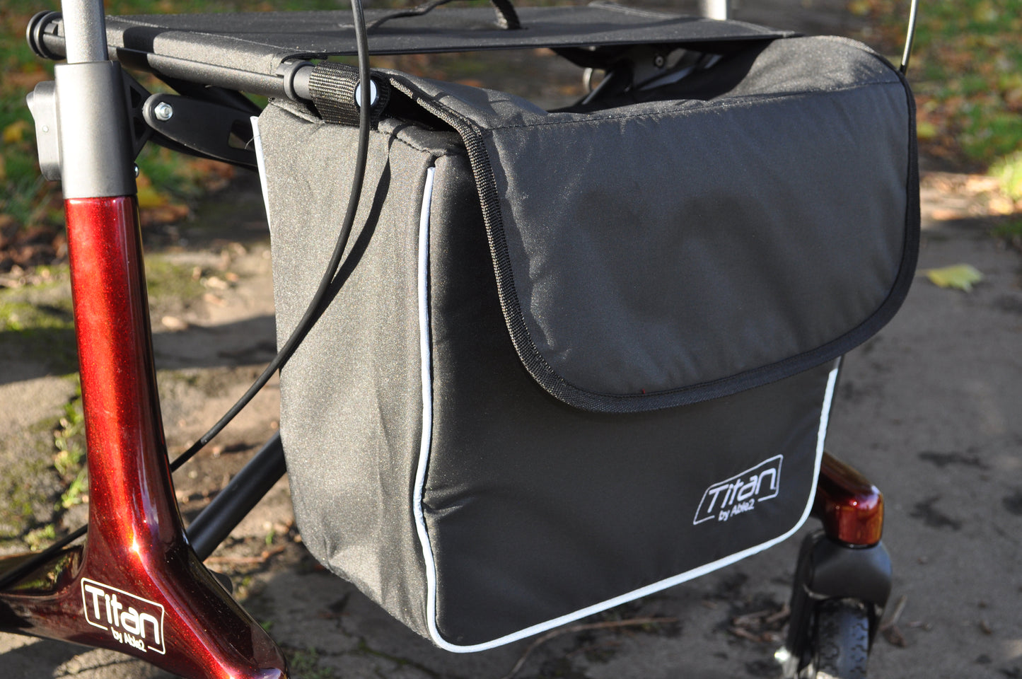 ABLE2 Titan Carbon Rollator In Red