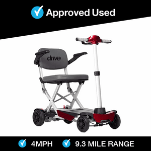 Approved Used Banner For Drive Autofold Mobility Scooter In Red