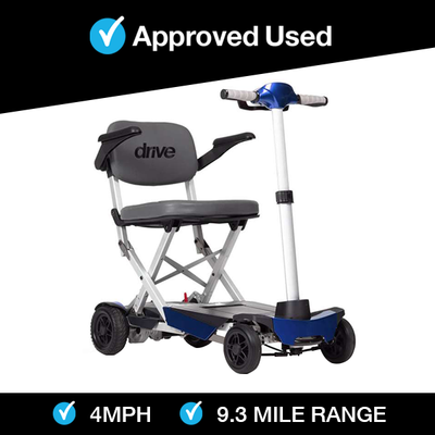 Drive Manual Fold in Blue | Refurbished Mobility Scooter Derby