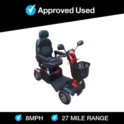 Excel Roadster DX8 in Red | Refurbished Mobility Scooter Ripley