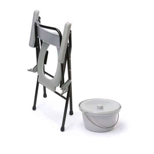 Sturdy Steel Folding Commode - Eden Mobility