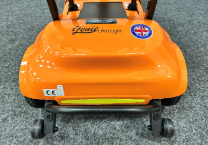 Genie Ultralight angle rear bottom view (Orange) - Eden Mobility