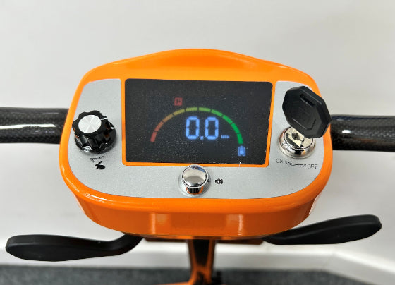 Genie Ultralight control front view (orange) - Eden Mobility