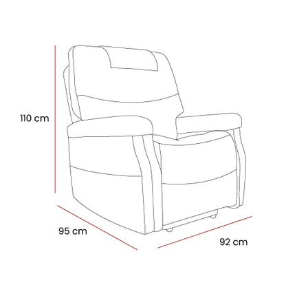 The Hamdon Rise & Recliner Chair | Dual Motor | Heat & Massage