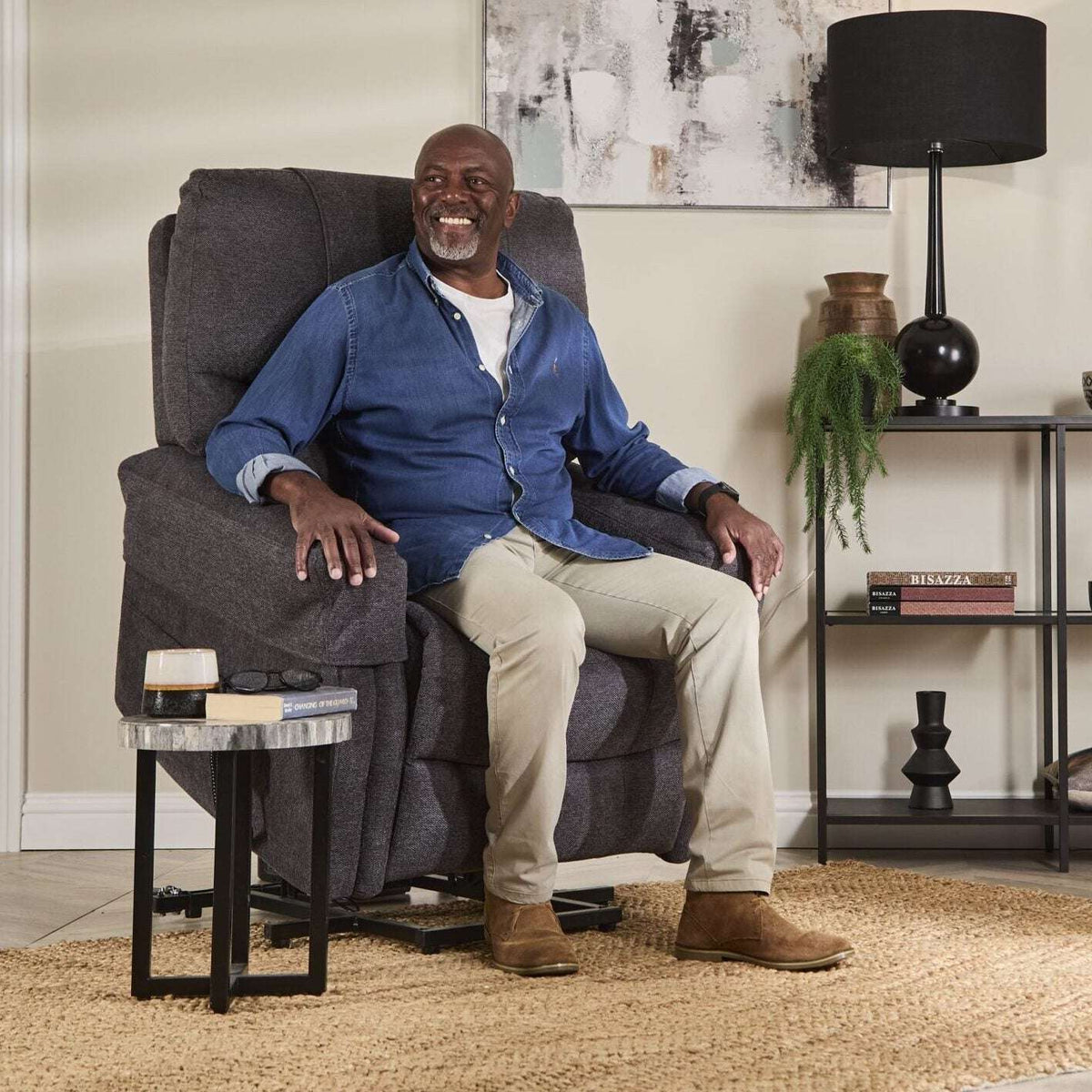The Hamdon Rise & Recliner Chair | Dual Motor | Heat & Massage